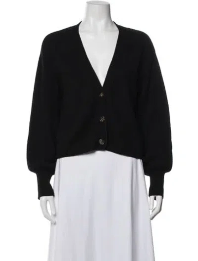 Pre-owned Reformation Cashmere V-neck Sweater In Blue