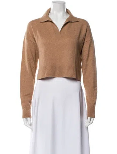 Pre-owned Reformation Cashmere V-neck Sweater In Neutral
