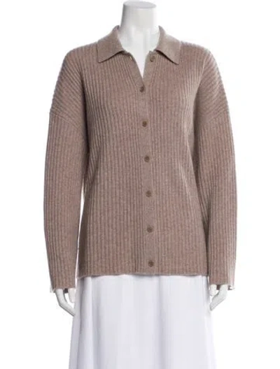 Pre-owned Reformation Cashmere V-neck Sweater In Neutral