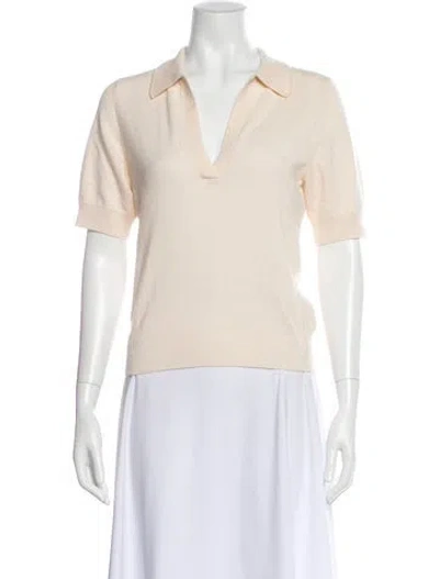 Pre-owned Reformation Cashmere V-neck Sweater In Neutral