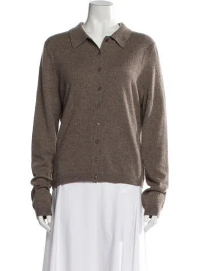 Pre-owned Reformation Cashmere V-neck Sweater In Neutral