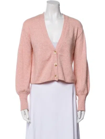 Pre-owned Reformation Cashmere V-neck Sweater In Pink