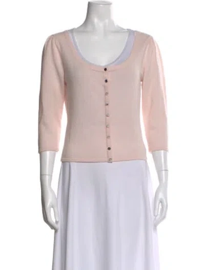 Pre-owned Reformation Cashmere V-neck Sweater In Pink