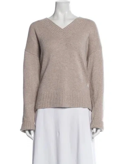 Pre-owned Reformation Cashmere V-neck Sweater In Purple