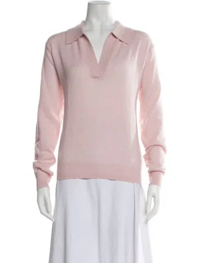 Pre-owned Reformation Cashmere V-neck Sweater W/ Tags In Pink