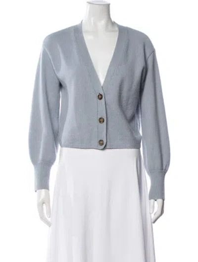Pre-owned Reformation Cashmere V-neck Sweater In White
