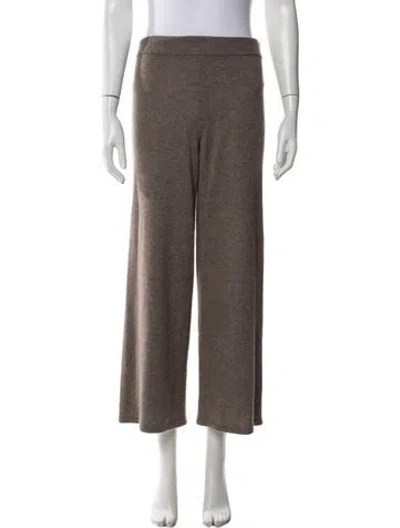 Pre-owned Reformation Cashmere Wide Leg Pants In Brown
