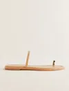 Reformation Cassandra Flat Sandal In Buff