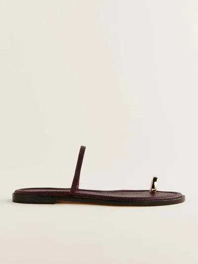 Reformation Cassandra Flat Sandal In Red