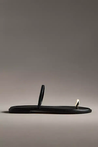 Reformation Cassandra Flat Sandals In Black