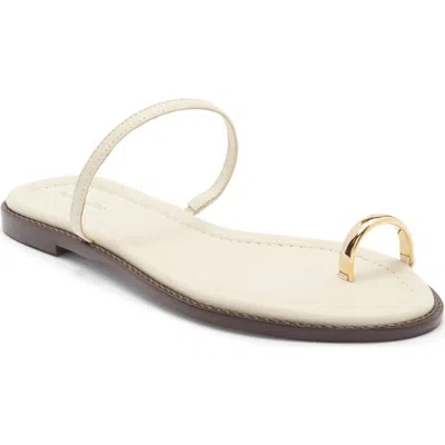 Reformation Cassandra Flat Slide Sandal In Neutral