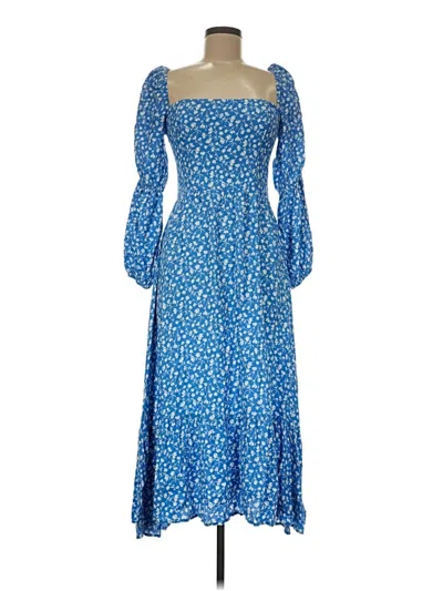 Pre-owned Reformation Casual Dress In Blue