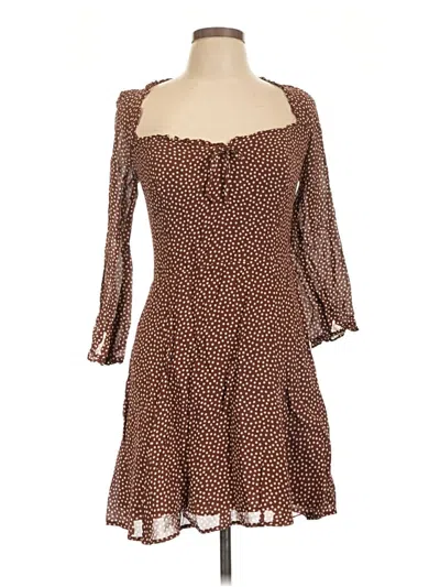 Reformation Casual Dress In Brown