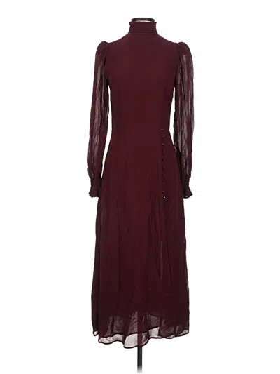 Pre-owned Reformation Casual Dress In Burgundy