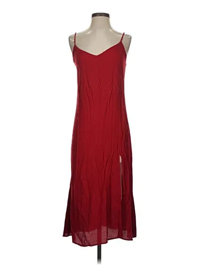 Pre-owned Reformation Casual Dress In Burgundy