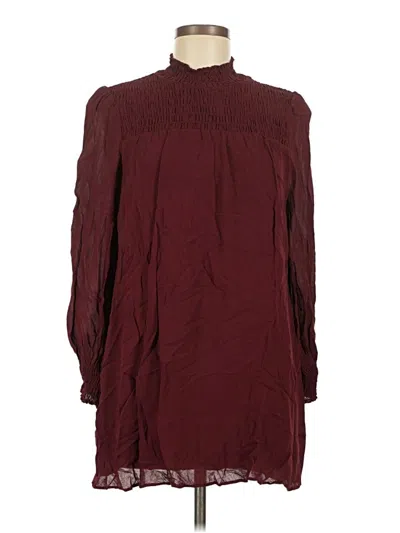 Pre-owned Reformation Casual Dress In Burgundy