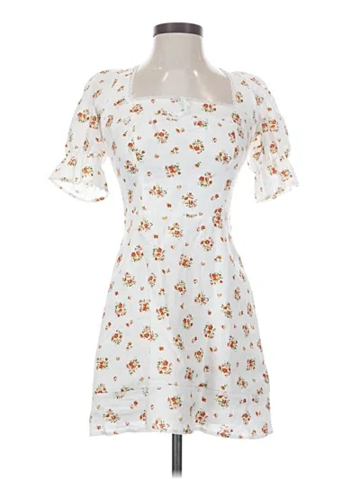 Pre-owned Reformation Casual Dress In White