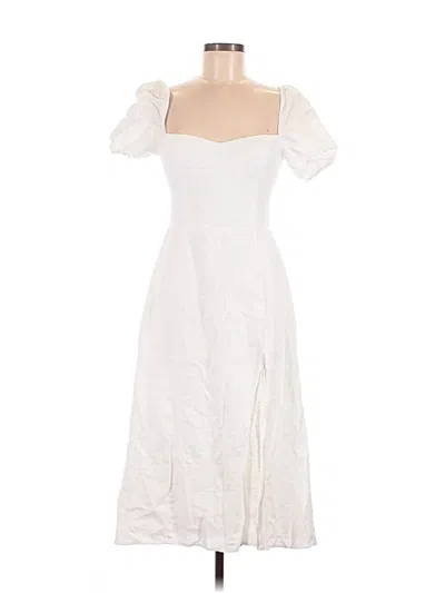 Pre-owned Reformation Casual Dress In White