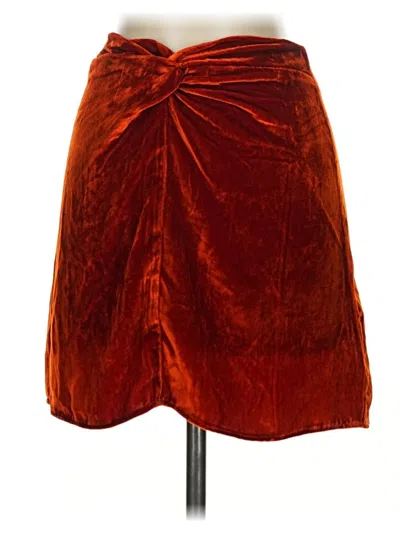 Pre-owned Reformation Casual Skirt In Burgundy