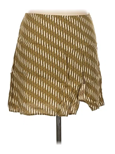 Pre-owned Reformation Casual Skirt In Gold