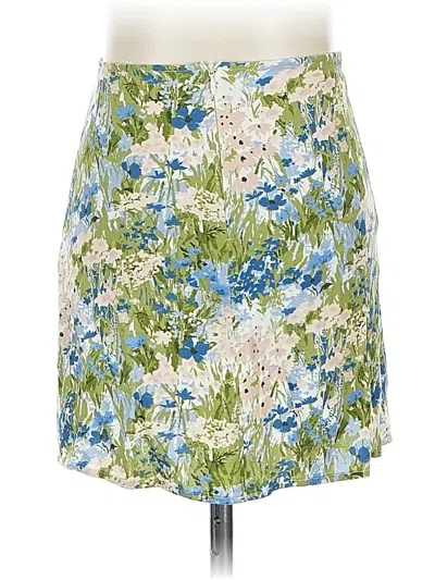 Pre-owned Reformation Casual Skirt In Green