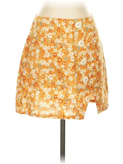 Pre-owned Reformation Casual Skirt In Orange
