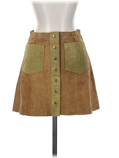 Pre-owned Reformation Casual Skirt In Tan