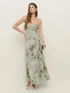 Reformation Catana Floral Georgette Maxi Dress In Pergola