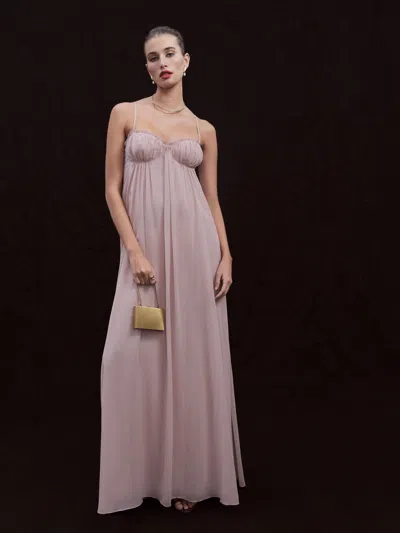 Reformation Cebba Dress In Dusty Rose