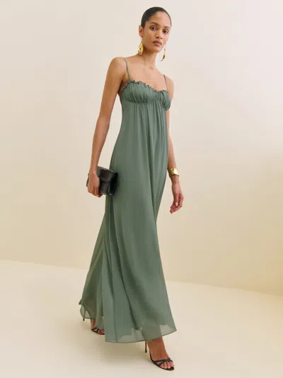Reformation Cebba Dress In Moss