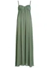 Reformation Cebba Georgette Maxi Dress In Green