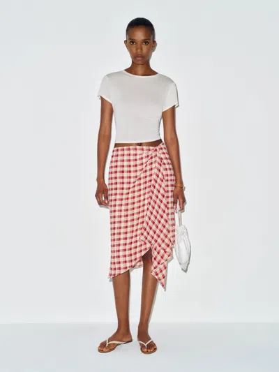 Reformation Cece Skirt Red 10