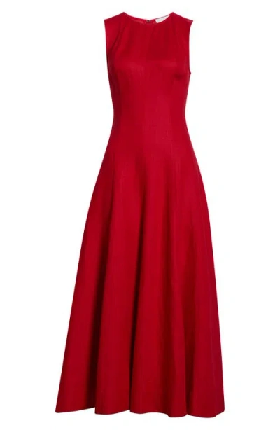 Reformation Cecila Sleeveless Linen Maxi Dress In Red