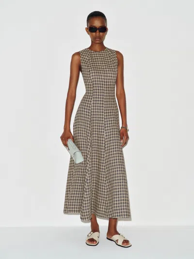 Reformation Cecilia Linen Dress Blue 8 In Neutral