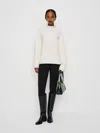 Reformation Chamomile Regenerative Wool Sweater In White