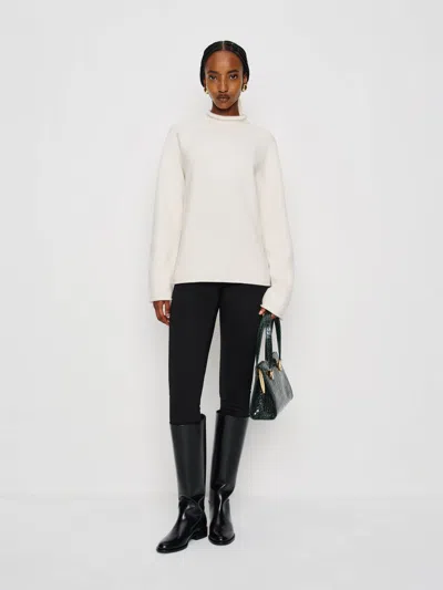 Reformation Chamomile Regenerative Wool Sweater In White