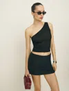 Reformation Charchi Skirt In Matte Black