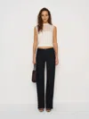 Reformation Charlee Low Rise Straight Leg Jeans In Black