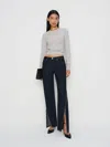 Reformation Charlee Low Rise Straight Leg Jeans In Blue