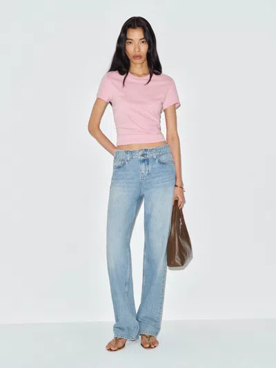 Reformation Charlee Low Rise Straight Leg Jeans Blue Denim 31