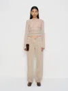 Reformation Charlee Low Rise Straight Leg Jeans In Neutral