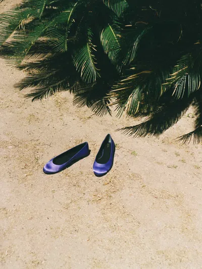 Reformation Charlie Taye Ballet Flat Purple Satin 10.5
