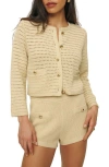 REFORMATION REFORMATION OPEN STITCH ORGANIC COTTON CARDIGAN