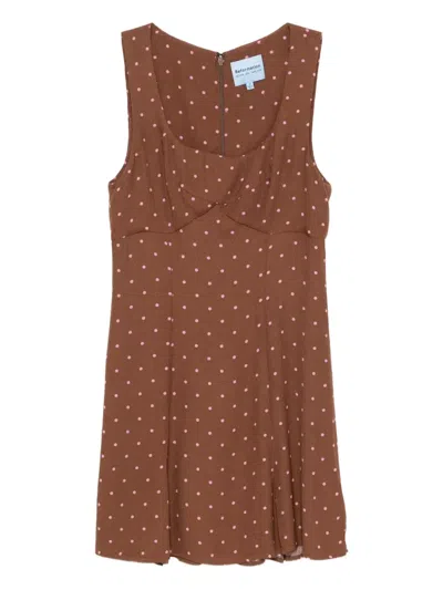 Reformation Cher Dress In Brown