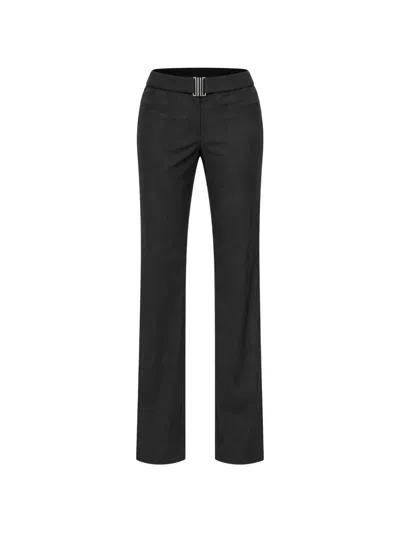 Reformation Cherie Straight-leg Trousers In Black