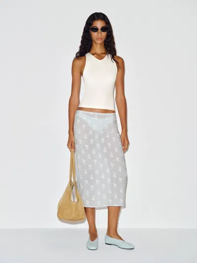 Reformation Cherry Knit Top Ivory Large In White