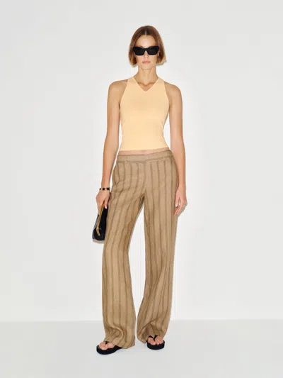 Reformation Cherry Knit Top Yellow Xs In Neutral
