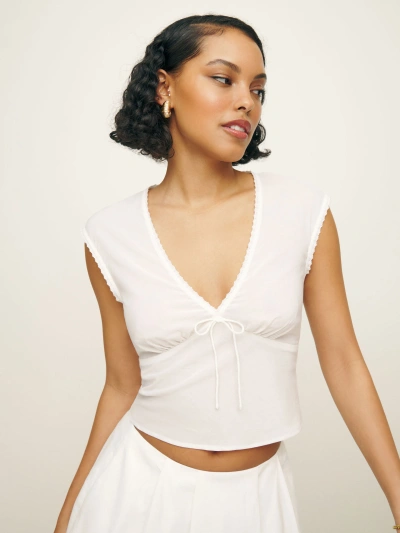 Reformation Cherry Top In White