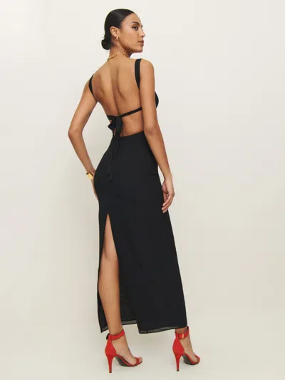 Reformation Chime Dress In Black