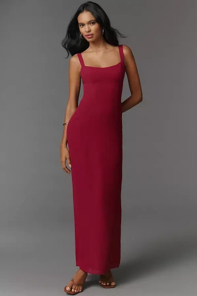 Reformation Chime Open-back Maxi Dress In Red